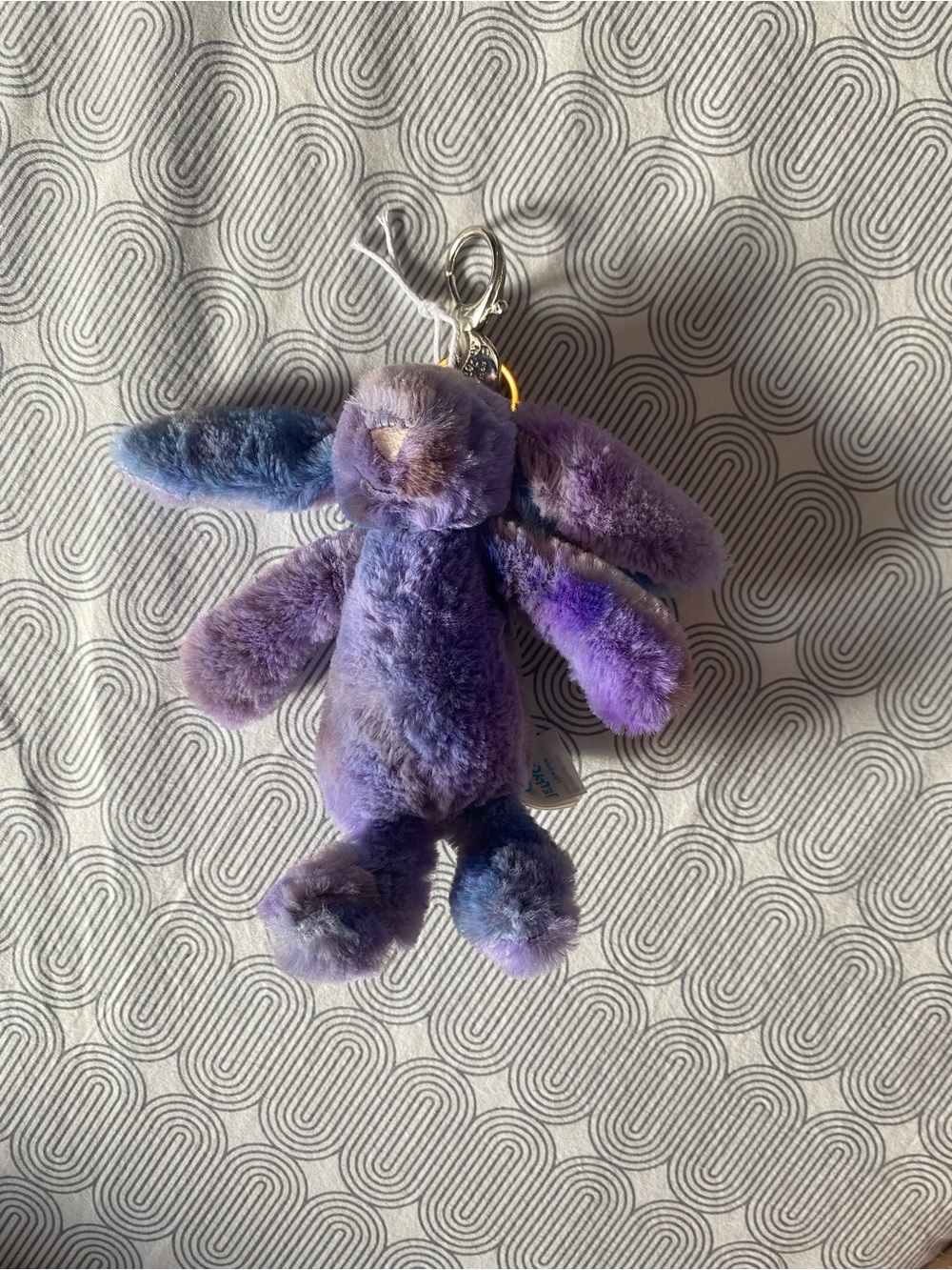 Jellycat Multitone Purple Plush Bunny Keyring